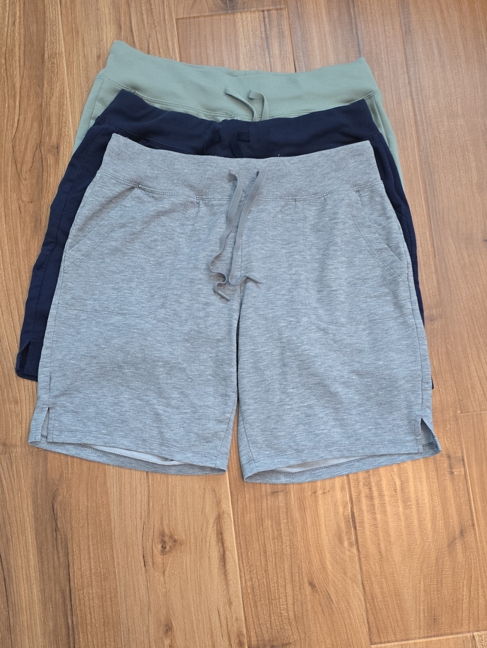 Womens Drawstring Cotton Shorts 2-Med 1-Small